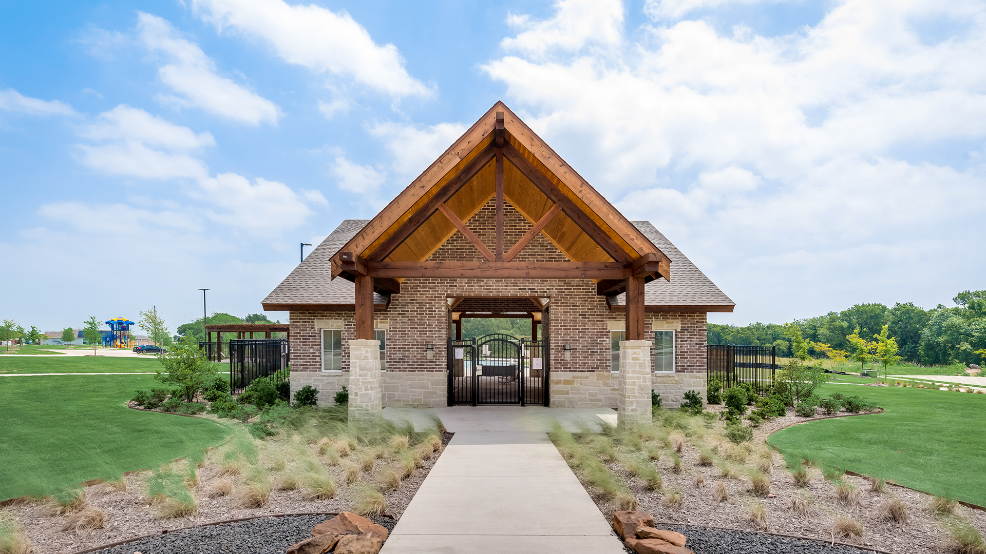 Pool entrance